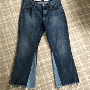 Anthroplogie Flared Frayed amazing jeans